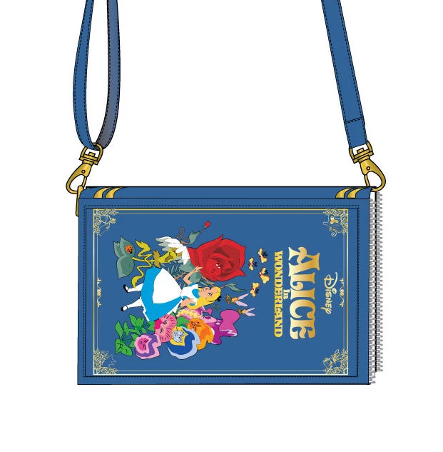 LOUNGEFLY PRE ORDER LOUNGEFLY DISNEY Alice In Wonderland Book Convertible Crossbody Bag