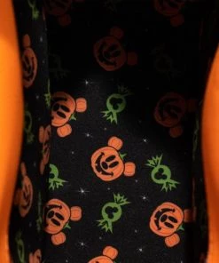 LOUNGEFLY DISNEY Mickey Mouse Jack-o'-Lantern Mickey Crossbody Purse - EE Exclusive Glow In The Dark Horns