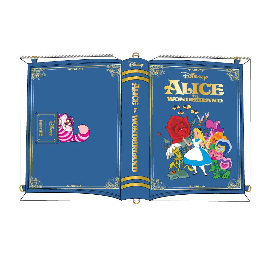 LOUNGEFLY PRE ORDER LOUNGEFLY DISNEY Alice In Wonderland Book Convertible Crossbody Bag