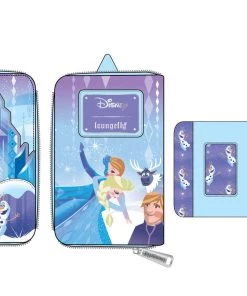 LOUNGEFLY PRE ORDER LOUNGEFLY DISNEY Frozen Princess Elsa Castle Zip Around Wallet