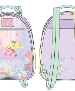 LOUNGEFLY Nickelodeon SpongeBob SquarePants Jelly Fishing Mini Backpack LOUNGEFLY PRE ORDER