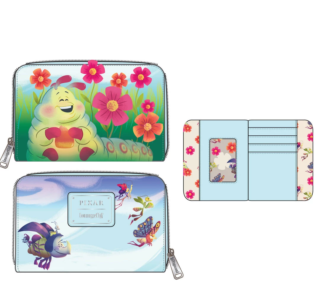 LOUNGEFLY PRE ORDER LOUNGEFLY DISNEY A Bug's Life Zip Around Wallet