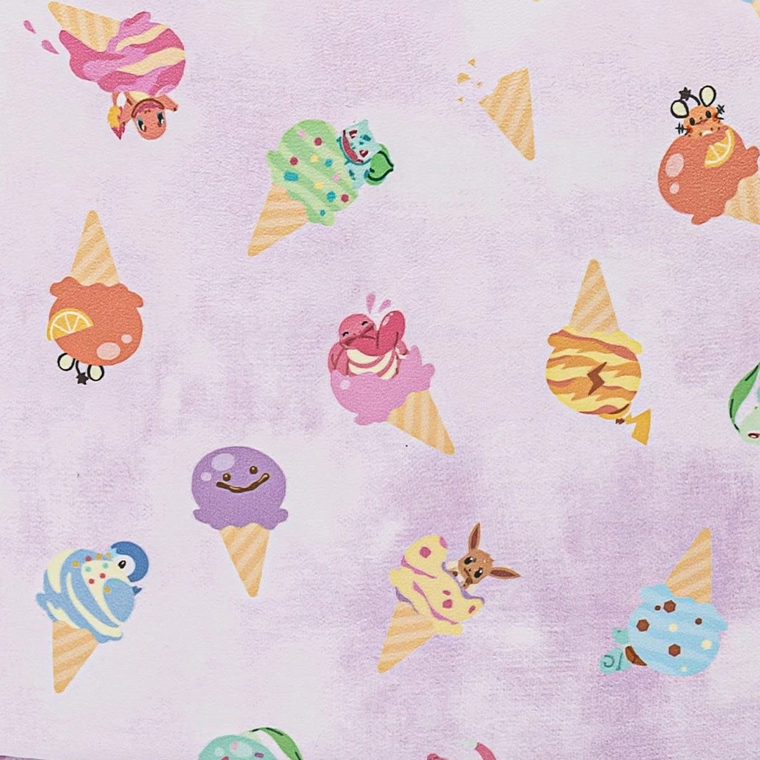 LOUNGEFLY POKEMON ICE CREAM ACID WASH DENIM MINI BACKPACK