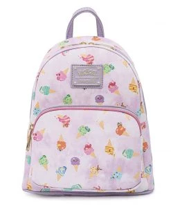 LOUNGEFLY POKEMON ICE CREAM ACID WASH DENIM MINI BACKPACK