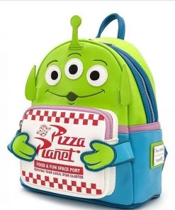 LOUNGEFLY DISNEY PIXAR TOY STORY ALIEN PIZZA BOX MINI BACKPACK
