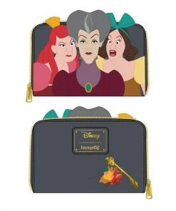 LOUNGEFLY SALE! LOUNGEFLY DISNEY CINDERELLA EVIL STEPMOTHER AND STEPSISTERS VILLAINS SCENE ZIP AROUND WALLET
