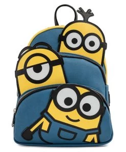 LOUNGEFLY MINIONS TRIPLE MINION BELLO MINI BACKPACK