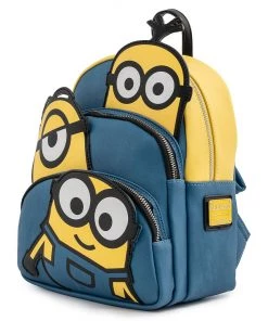 LOUNGEFLY MINIONS TRIPLE MINION BELLO MINI BACKPACK