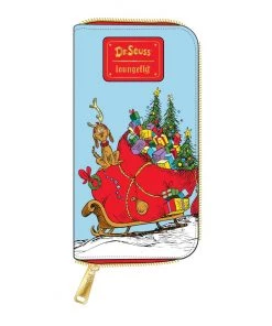 LOUNGEFLY DR. SEUSS THE GRINCH ZIP AROUND WALLET
