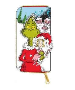 LOUNGEFLY DR. SEUSS THE GRINCH ZIP AROUND WALLET