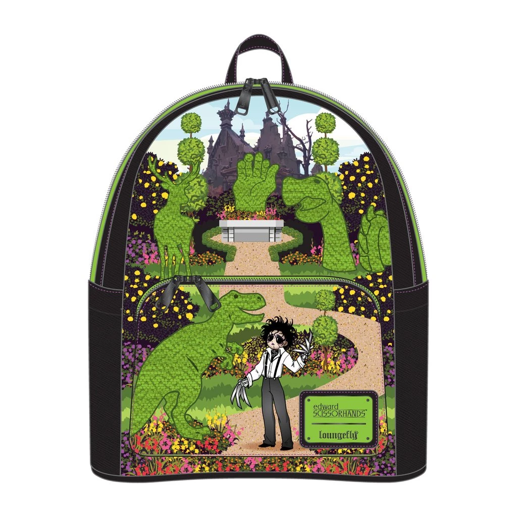 LOUNGEFLY HORROR LOUNGEFLY EDWARD SCISSORHANDS TOPIARIES MINI BACKPACK