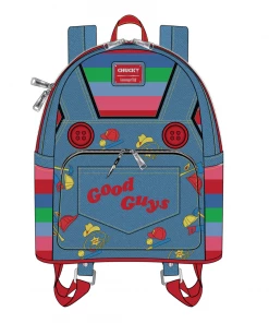 LOUNGEFLY CHILD'S PLAY CHUCKY COSPLAY MINI BACKPACK IN STOCK