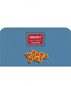 LOUNGEFLY CHILD'S PLAY CHUCKY COSPLAY ZIP AROUND WALLET