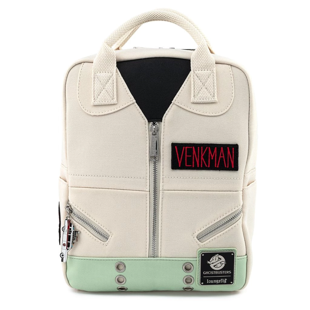 LOUNGEFLY GHOSTBUSTERS VENKMAN COSPLAY SQUARE CANVAS MINI BACKPACK
