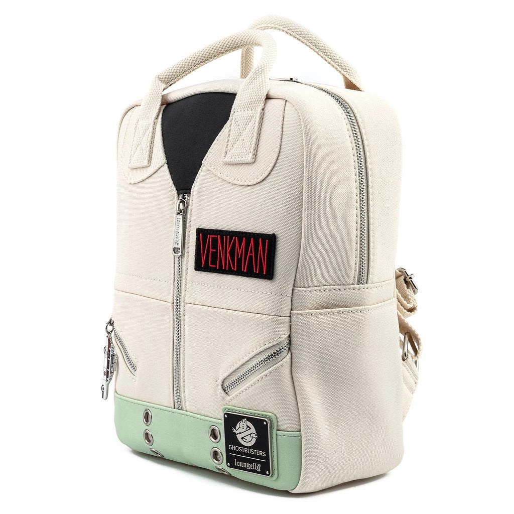 LOUNGEFLY GHOSTBUSTERS VENKMAN COSPLAY SQUARE CANVAS MINI BACKPACK