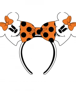 LOUNGEFLY DISNEY MINNIE MOUSE GHOST GLOW IN THE DARK EARS HEADBAND IN STOCK NOW!