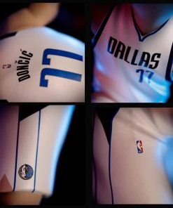 SMALL STARS 2022 SMALL-STARS NBA LUKA DONCIC MAVERICKS 12" FIGURE WHITE JERSEY W/ WILSON BALL LIMITED TO 500