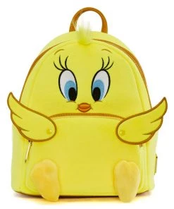 LOUNGEFLY WARNER BROS Tweety 80th Anniversary Plush Cosplay Mini Backpack