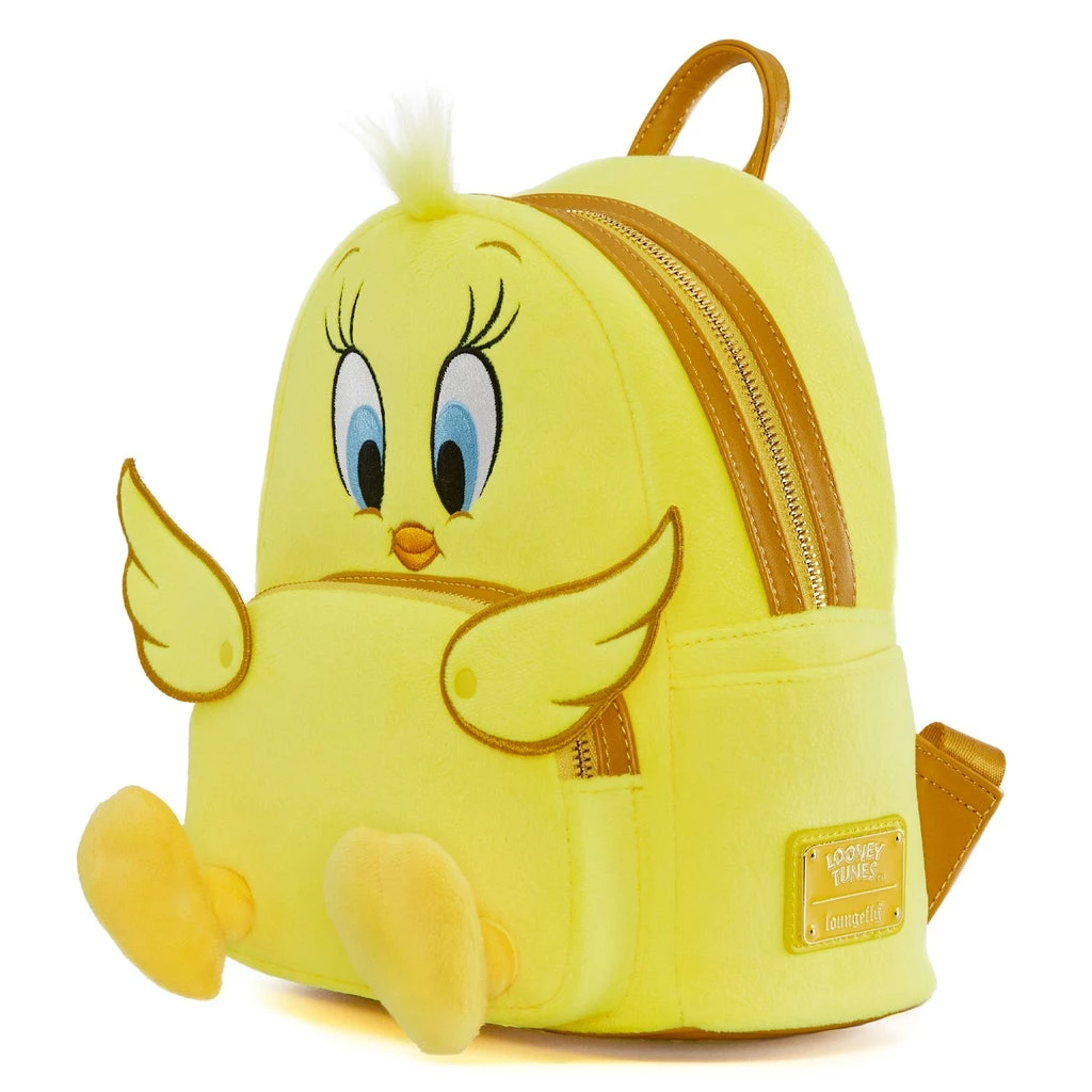 LOUNGEFLY WARNER BROS Tweety 80th Anniversary Plush Cosplay Mini Backpack