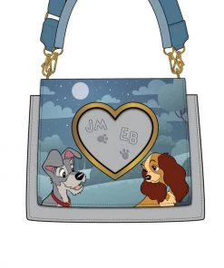 LOUNGEFLY DISNEY LADY AND THE TRAMP PAW PRINTS CROSSBODY BAG
