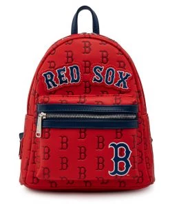 LOUNGEFLY MLB BOSTON RED SOX LOGO MINI BACKPACK