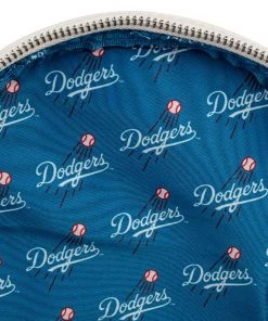 LOUNGEFLY MLB LOS ANGELES DODGERS SEAM STITCH MINI BACKPACK