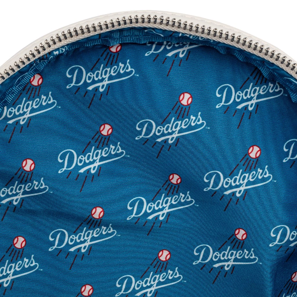 LOUNGEFLY MLB LOS ANGELES DODGERS SEAM STITCH MINI BACKPACK
