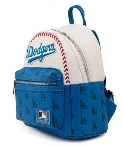 LOUNGEFLY MLB LOS ANGELES DODGERS SEAM STITCH MINI BACKPACK
