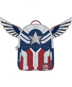 LOUNGEFLY MARVEL Falcon Captain America Cosplay Mini Backpack