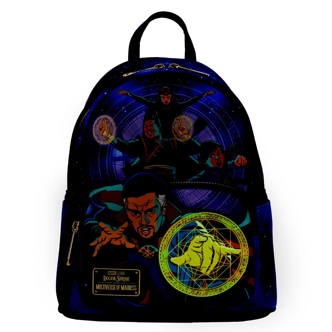 LOUNGEFLY DISNEY MARVEL Doctor Strange Multiverse Glow In The Dark Mini Backpack
