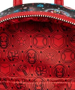 LOUNGEFLY DISNEY Avengers Floral Tattoo Mini Backpack LOUNGEFLY PRE ORDER