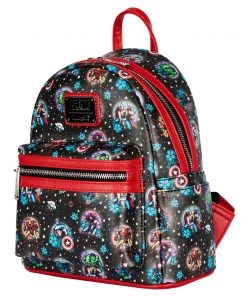 LOUNGEFLY DISNEY Avengers Floral Tattoo Mini Backpack LOUNGEFLY PRE ORDER