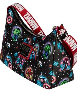 LOUNGEFLY DISNEY Avengers Floral Tattoo Shoulder Bag