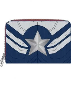 LOUNGEFLY MARVEL Falcon Captain America Cosplay Zip Around Wallet