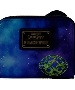 LOUNGEFLY DISNEY MARVEL Doctor Strange Glow In The Dark Zip Around Wallet