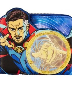 LOUNGEFLY DISNEY MARVEL Doctor Strange Glow In The Dark Zip Around Wallet