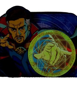 LOUNGEFLY DISNEY MARVEL Doctor Strange Glow In The Dark Zip Around Wallet