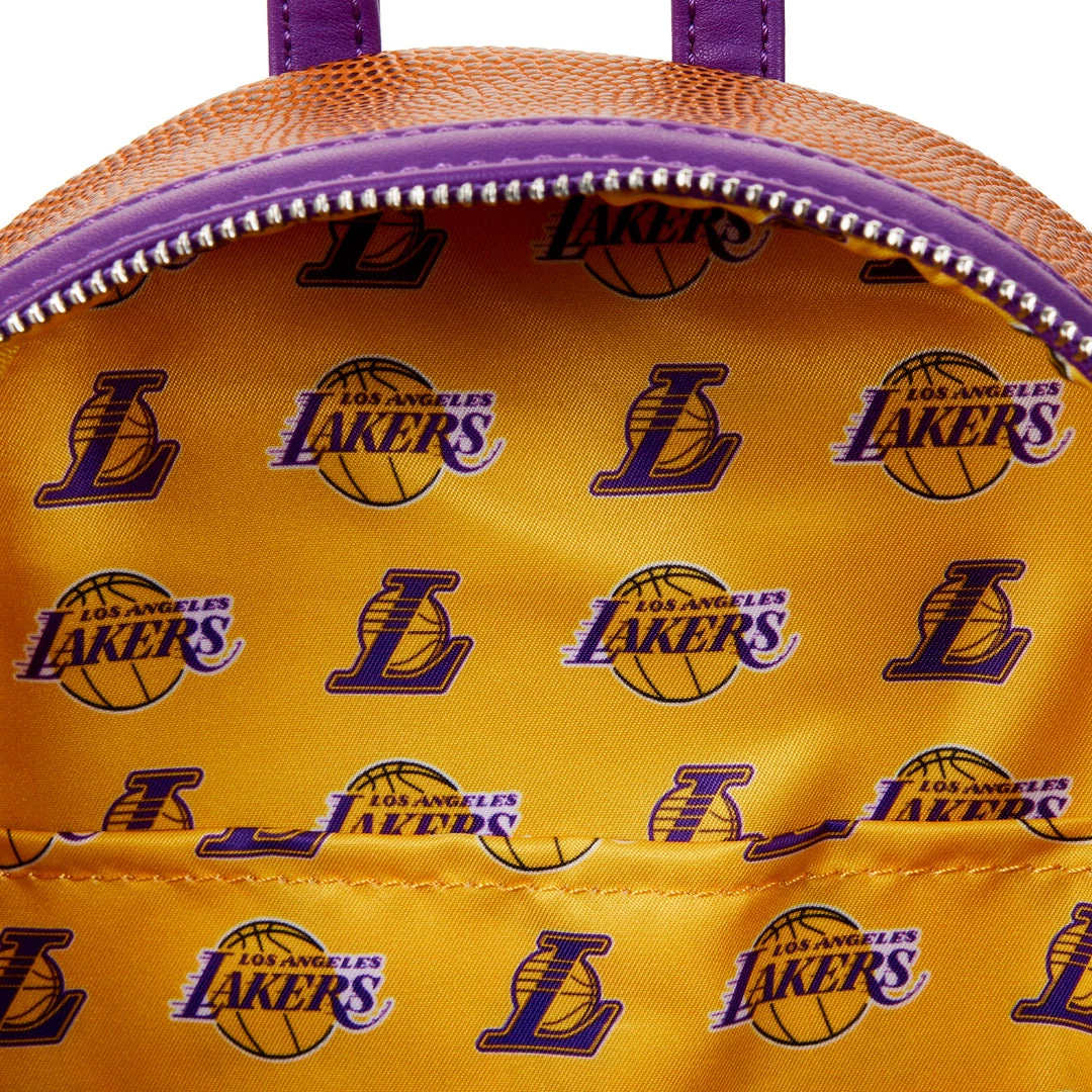 LOUNGEFLY SPORTS LOUNGEFLY NBA Los Angeles Lakers Basketball Logo Mini Backpack