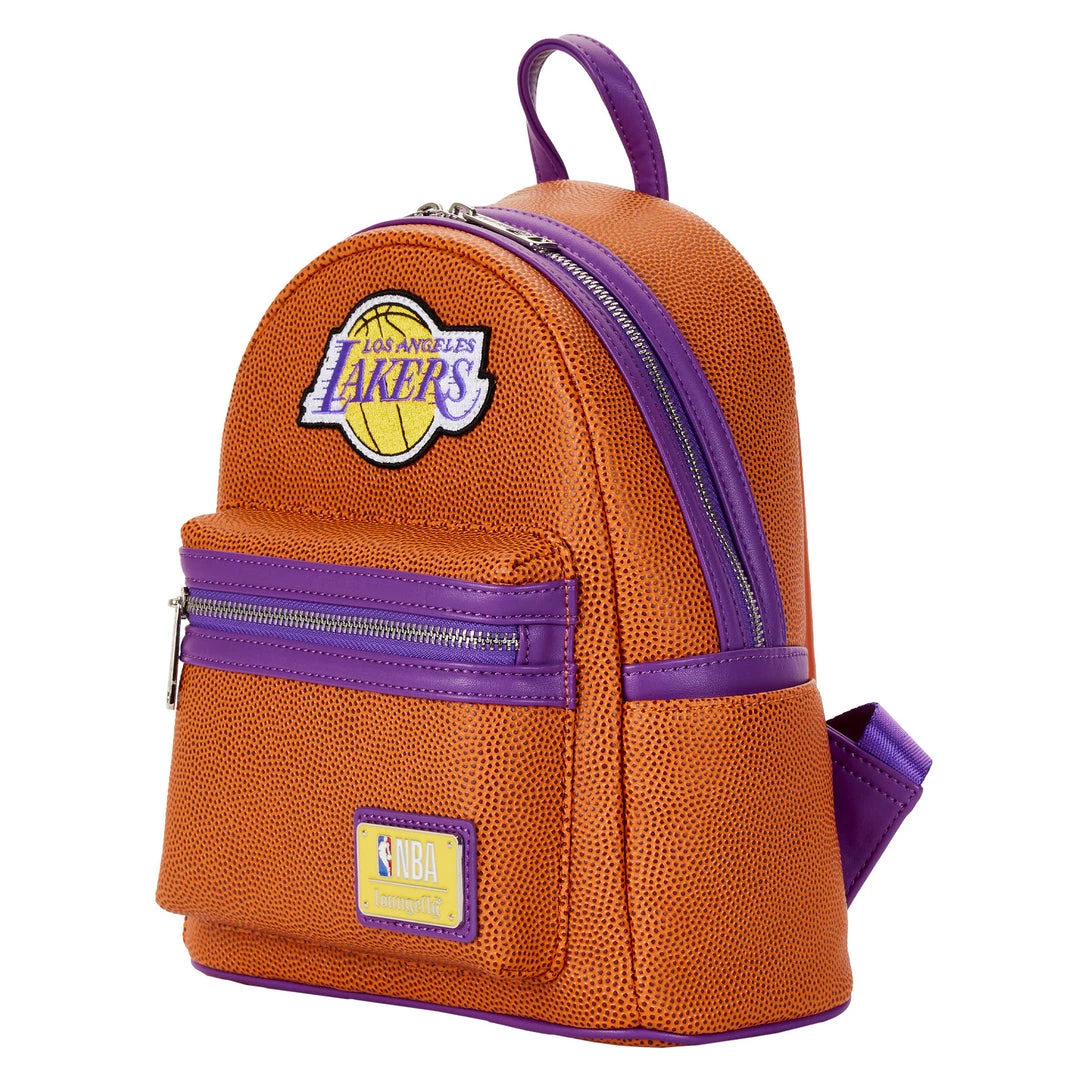 LOUNGEFLY SPORTS LOUNGEFLY NBA Los Angeles Lakers Basketball Logo Mini Backpack