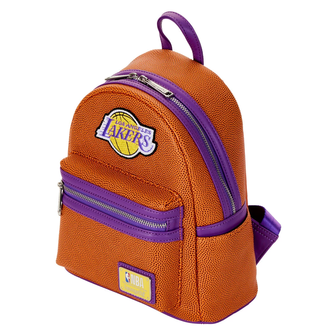 LOUNGEFLY SPORTS LOUNGEFLY NBA Los Angeles Lakers Basketball Logo Mini Backpack