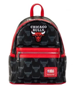 LOUNGEFLY NBA Chicago Bulls Logo Mini Backpack LOUNGEFLY SPORTS
