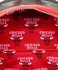 LOUNGEFLY NBA Chicago Bulls Logo Mini Backpack LOUNGEFLY SPORTS