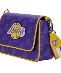 LOUNGEFLY NBA Los Angeles Lakers Logo Crossbody Bag