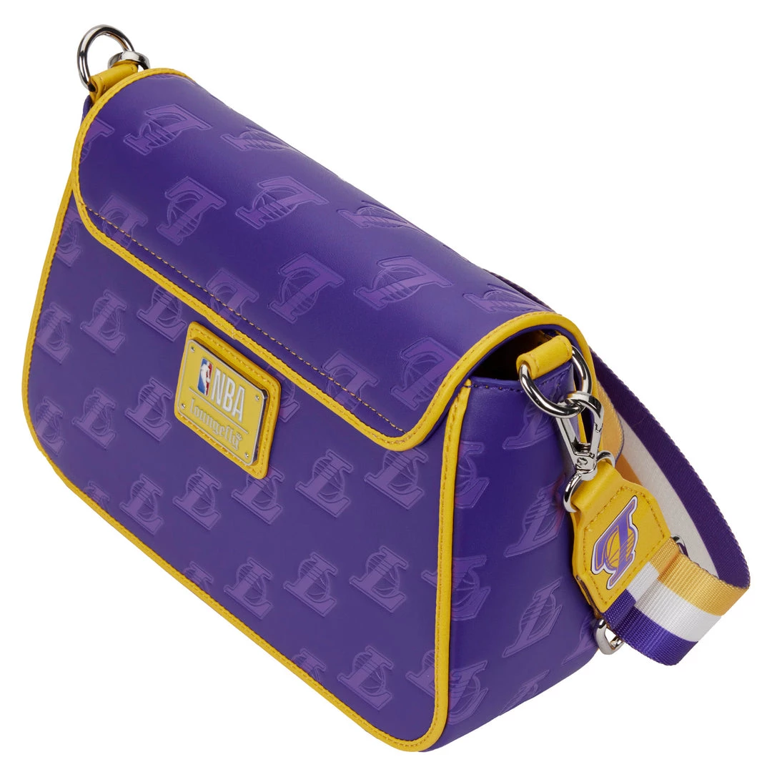LOUNGEFLY NBA Los Angeles Lakers Logo Crossbody Bag