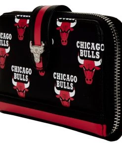 LOUNGEFLY SPORTS LOUNGEFLY NBA Chicago Bulls Logo Zip Around Wallet