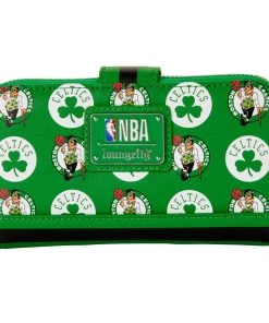 LOUNGEFLY NBA Boston Celtics Logo Zip Around Wallet LOUNGEFLY SPORTS
