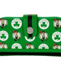 LOUNGEFLY NBA Boston Celtics Logo Zip Around Wallet LOUNGEFLY SPORTS