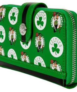 LOUNGEFLY NBA Boston Celtics Logo Zip Around Wallet LOUNGEFLY SPORTS