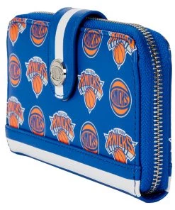 LOUNGEFLY NBA New York Knicks Logo Zip Around Wallet LOUNGEFLY SPORTS