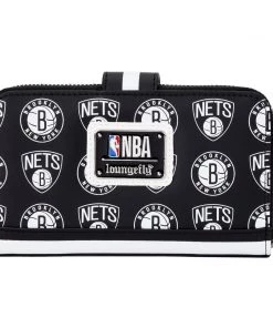 LOUNGEFLY NBA Brooklyn Nets Logo Zip Around Wallet